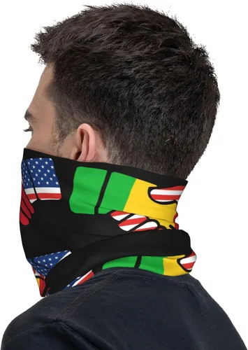 Miniatura 7 de Neck Gaiter Mali Malian American Flag USA Handshake Face Cover Scarf Uv Sun Protection Balaclava Head Mask for Men Women Fishing Mask Hiking Cycling