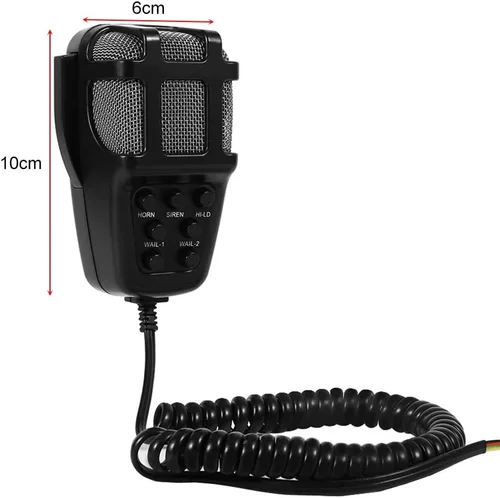 Miniatura 6 de Estink Cuerno de sirena de coche megáfono sistema PA 12 V 120 dB 7 tonos alarma electrónica de advertencia con micrófono sistema de altavoces PA