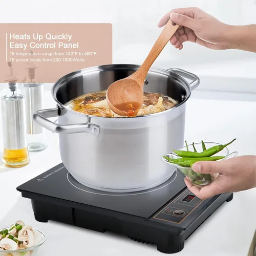 Miniatura 5 de Duxtop. Calentador de comida de inducción portable, de mesada, 1800 vatios, Dorado
