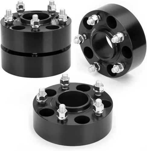 dynofit Espaciadores de rueda de 5 x 5 de 2 pulgadas para Wrangler JK/JKU 2007-2018, 0.197x5.000 in centrado en buje 2.815 in, rosca 1/2"-20 para