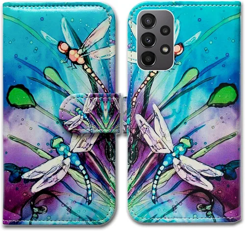 Miniatura 9 de Bcov Funda para Galaxy A23 5G, diseño de pájaro negro y verde con tapa para teléfono con ranura para tarjeta y soporte para Samsung Galaxy A23 5G