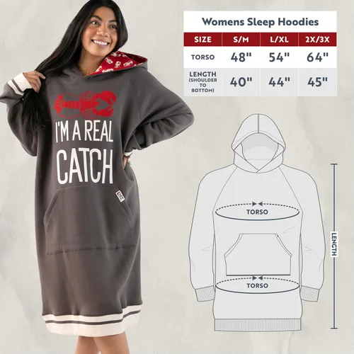 Miniatura 19 de Lazy One Sudadera con capucha de gran tamaño, ropa de dormir cómoda, vestido de suéter para mujer