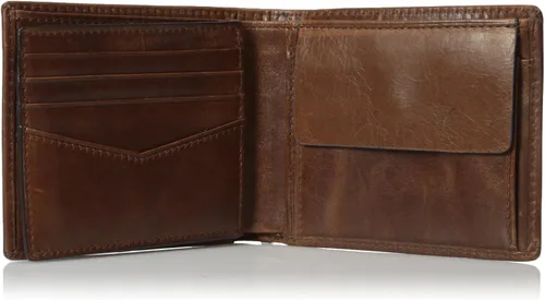 Miniatura 4 de Fossil Mens Ryan Leather RFID-Blocking Bifold Wallet with Coin Pocket