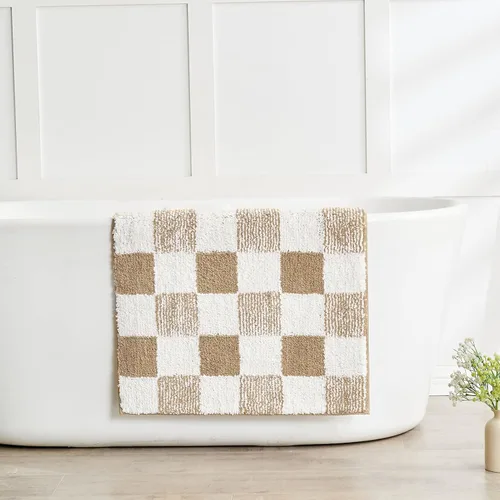 Miniatura 19 de CozeCube Tapetes de baño para baño antideslizantes, alfombras de baño de microfibra absorbente esponjosas lavables, alfombras de baño estéticas