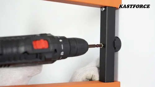 Miniatura 5 de KF1004 Estante de almacenamiento de madera Sistema de 3 niveles, 110 libras por nivel, tornillos de chapa metálica duraderos, estante de madera