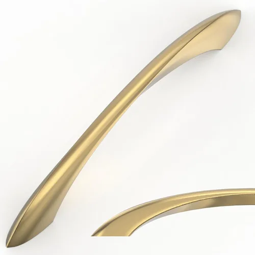 Miniatura 23 de Amerdeco - Paquete de 10 tiradores de gabinete dorados cepillados de 3 pulgadas (76mm) con orificio central, herrajes dorados para cocina, tiradores