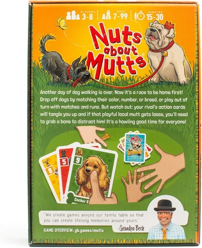 Miniatura 2 de Grandpa Beck's Games Nuts About Mutts - Juego de cartas de eliminación de manos para la familia, para niños, adolescentes y adultos, de The Creators