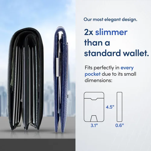 Miniatura 4 de TRAVANDO Mens Slim Wallet with Money Clip AUSTIN RFID Blocking Bifold Credit Card Holder for Men with Gift Box