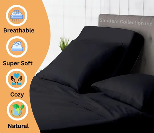 Miniatura 3 de Sanders Collection Inc SCI - Juego de sábanas flexibles divididas superiores para cama ajustable de 30 pulgadas, cabeza dividida, tamaño Queen, 800