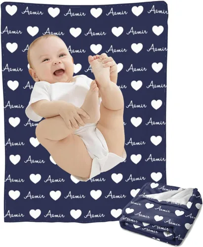 Mantas de bebé personalizadas para niñas, manta de bebé suave personalizada para niños, regalos personalizados para bebés recién nacidos y manta
