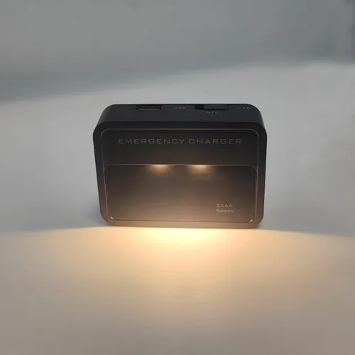 Miniatura 3 de Cargador de teléfono a batería Retención de emergencia en la pared USB Batería Power Bank Portátil 2 AA Baterías Enchufe alimentado (negro)