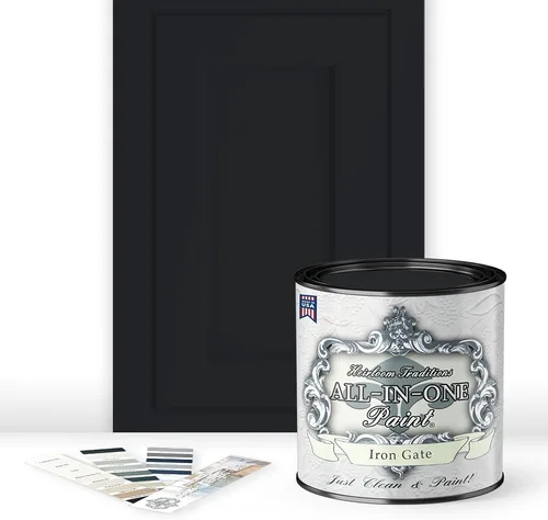 Miniatura 96 de Pintura TODO EN UNO, Abbey (gris cálido), Muestra de 8oz - Pintura duradera para gabinetes y muebles. Imprimación y capa superior incorporadas,