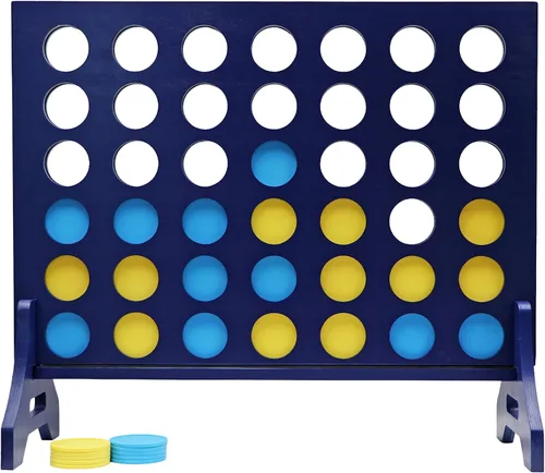 Miniatura 57 de Tailgating Pros Cuatro en una fila gigante azul marino premium con funda de transporte – Juego de patio al aire libre de gran tamaño – ¡Muchos