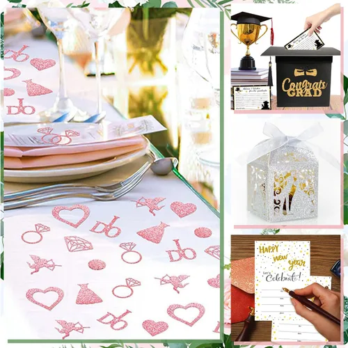 Miniatura 7 de Paquete de 32 hojas de cartulina con purpurina A4, cartulina gruesa de 250 g/m², papel brillante de colores para Cricut, álbum de recortes, póster