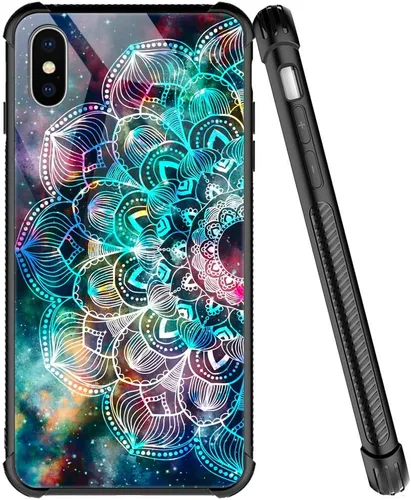 Miniatura 12 de ZHEGAILIAN Funda compatible con iPhone 7/8 Plus, funda de vidrio orgánico para niñas, mujeres y hombres, diseño de cuatro esquinas, antiarañazos, a
