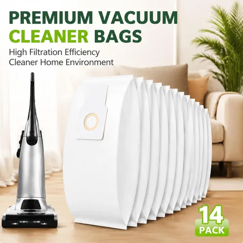 Miniatura 7 de Paquete de 14 bolsas de vacío HEPA de tela tipo O de repuesto para aspiradora vertical Kenmore, compatibles con los modelos 53294, 5068, 50688