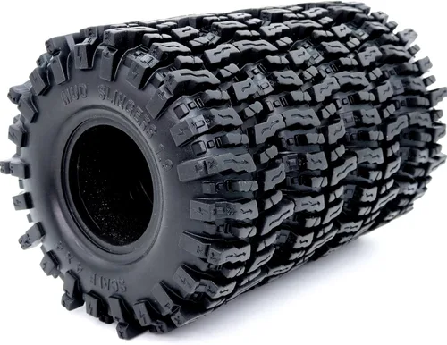 HOBBYSOUL 4 piezas de neumáticos RC 1.9 Mud Slingers Altura 120mm / 4.72' Soft Sticky Neumáticos para 1/10 RC Crawler Traxxas TRX4 / Axial SCX10