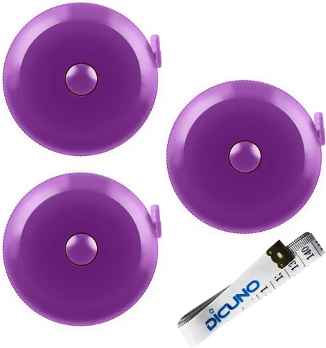 Miniatura 20 de DiCUNO Cinta métrica suave de 1.5 metros, 60 pulgadas con sistema retráctil para medir tela, cuerpo 8