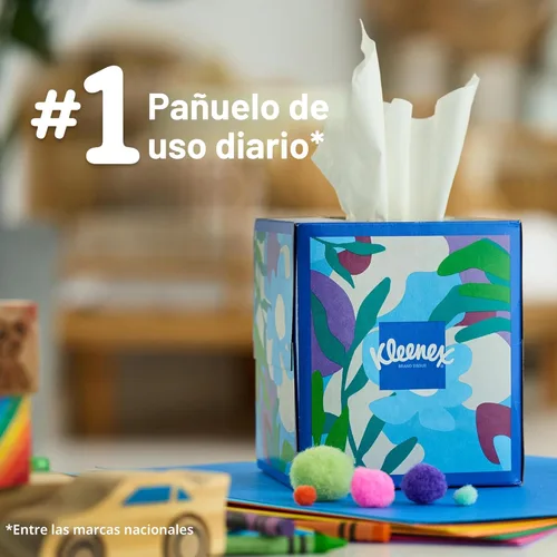 Miniatura 5 de Kleenex Trusted Care - Pañuelos faciales, 4 cajas de cubos, 70 pañuelos por caja, 2 capas (280 en total), el embalaje puede variar Blanco