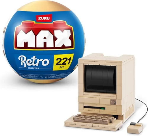 Miniatura 11 de ZURU MAX - Ladrillos de construcción retro prémium (máquina de arcade) juguete coleccionable de desembalaje
