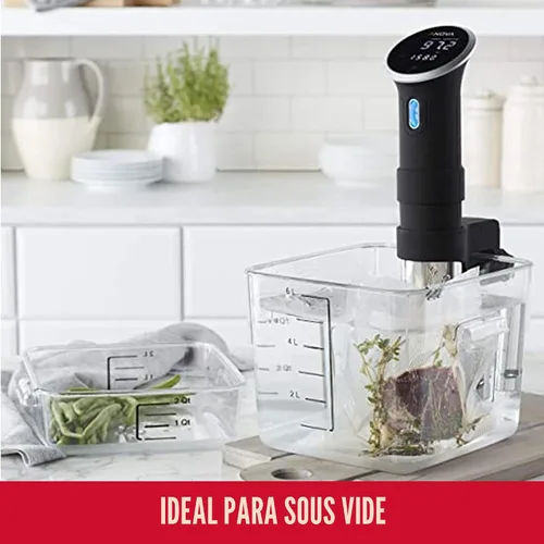 Miniatura 4 de Rubbermaid Commercial Products Contenedor de almacenamiento de alimentos cuadrado para ahorrar espacio 12 cuartos de galón transparente
