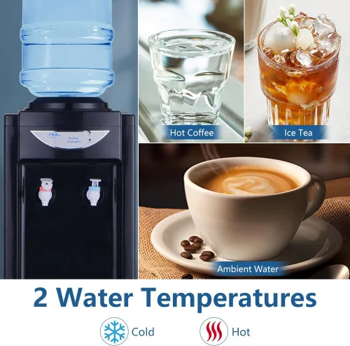 Miniatura 3 de Dispensador de agua enfriador, dispensador de agua de carga superior para agua caliente y fría, dispensador de agua de 5 galones con cerradura