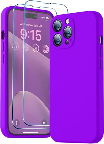 Miniatura 43 de BossKiss Funda compatible con iPhone 13 Pro, silicona de alta calidad mejorada [protección de cámara] [2 protectores de pantalla]