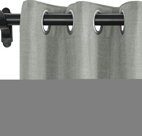 Miniatura 68 de Fcosie Cortinas opacas de lino 100 % opacas de 50 pulgadas de ancho x 63 pulgadas de largo, paneles de cortina con ojales para sala de estar