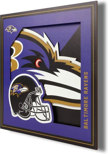 Miniatura 28 de YouTheFan Arte de pared de la serie de logotipos 3D con licencia oficial de la NFL, hecho de múltiples capas, listo para colgar en la pared, diseño