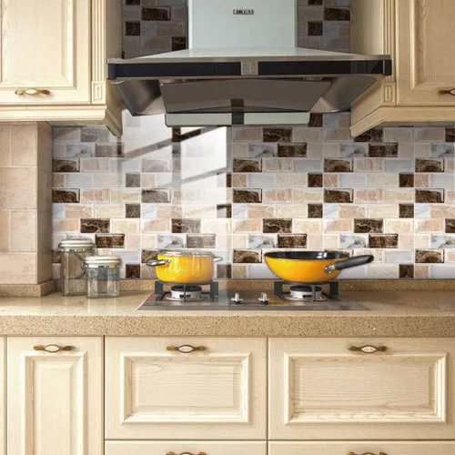 Miniatura 2 de Calcomanías para azulejos de mosaico, calcomanías decorativas para azulejos de pared, despegar y pegar, lámina ignífuga para salpicaduras en muro