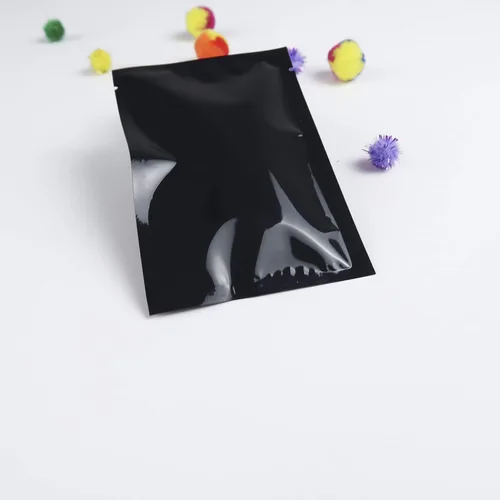 Miniatura 6 de QQ Studio - 100 bolsas metálicas de aluminio Mylar con extremo superior abierto, sellables (6x9cm (2.3x3.5"), 100x Negro)