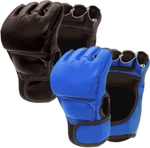 Miniatura 9 de 2 pares de guantes de boxeo y kickboxing para hombres y mujeres, principiantes y profesionales, a prueba de golpes, de cuero, juego de guantes
