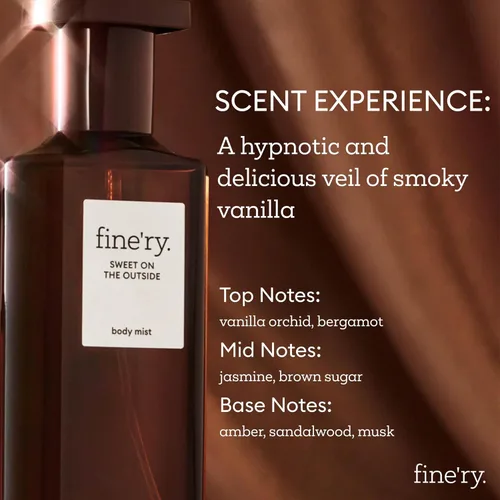 Miniatura 4 de Fine'ry Body Mist Set de regalo Gourmand Fragancia Spray Trio Aromas de cereza, pistacho y vainilla Bruma de perfume para cabello y cuerpo