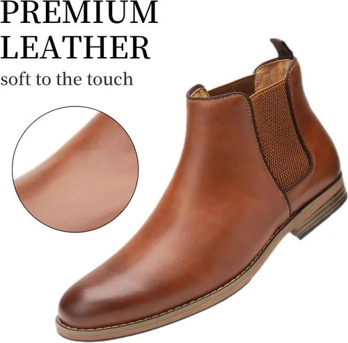 Miniatura 3 de Cestfini Men Chelsea Boots Casual Suede Dress Boots Comfortable Oxfords Ankle Boots for Men