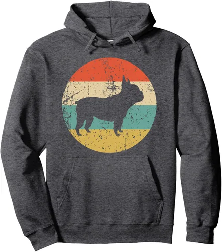 Miniatura 4 de Bulldog Francés Retro Bulldog Francés Sudadera con capucha, Negro, S