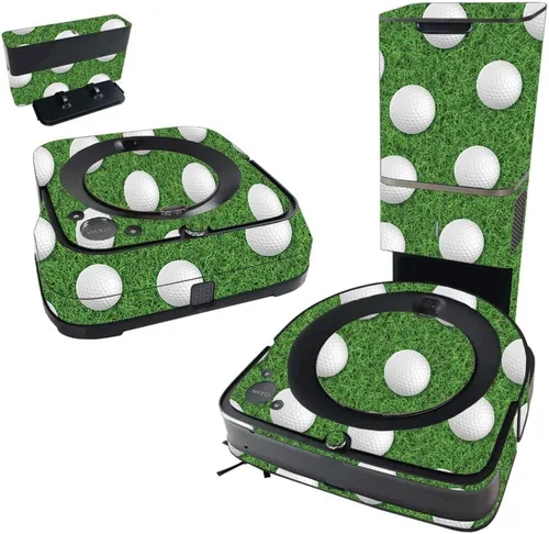 Miniatura 6 de MightySkins Skin compatible con iRobot Roomba s9+ Vacuum & Braava Jet m6 Bundle – Mármol ámbar, cubierta de vinilo duradera y única Fácil