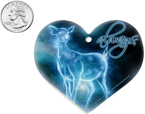 Miniatura 3 de Harry Potter - Always Patronus - Accesorio de impresión acrílica colgante en forma de corazón - Perfecto para regalar o coleccionar Heart shaped
