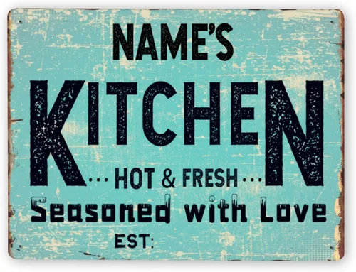 Miniatura 19 de Letreros de cocina personalizados personalizados para cocina, decoración de pared, letreros de metal para restaurante de mostrador, bar en casa