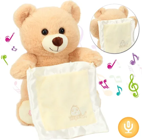 Miniatura 10 de Hopearl Peek A Boo Cow interactivo repite lo que dices, diario de peluche, juguete musical que canta y habla, adorable regalo eléctrico para niños
