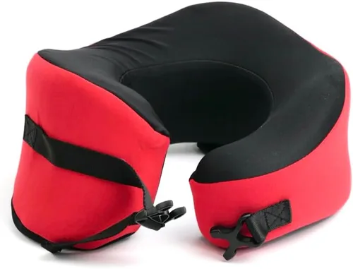 Miniatura 18 de C CUSHION LAB Almohada de viaje, galardonado diseño ergonómico patentado para mentón y cuello, almohada de espuma viscoelástica para el cuello