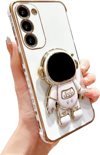Miniatura 12 de phylla Funda de teléfono para Samsung Galaxy S22 Ultra de 6.8 pulgadas, funda de teléfono con soporte de astronauta chapado de lujo con bonito