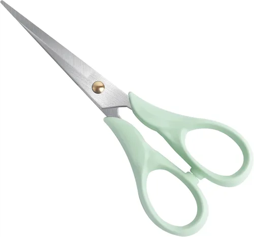 Tijeras pequeñas multiusos de 6.3 pulgadas, hoja de acero inoxidable con mango acrílico, tijeras de manualidades para oficina, escuela, hogar, tela,