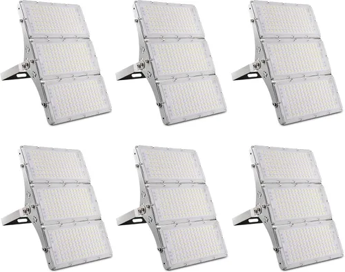 Miniatura 17 de papasbox Luz de inundación LED de 100 W para exteriores, luces de seguridad para exteriores de 8000 lúmenes, luces LED blancas cálidas de 3000 K