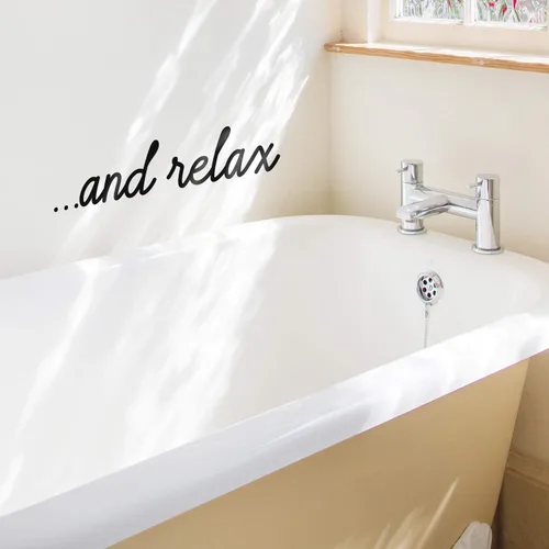 Calcomanía de vinilo para pared, 4 x 20 pulgadas, diseño motivacional para autoestima, para cuidado personal, baño, armario, espejo, boutique, salón
