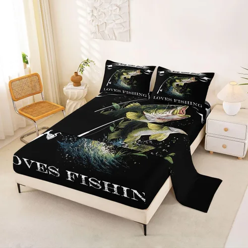 Miniatura 17 de Erosebridal American Flag Bed Sheets Twin Army Green Camo Deep Pocket Fitted Sheet for Kids Boys Girls Bear Claw Hunting Theme Bedding Set Camoflage
