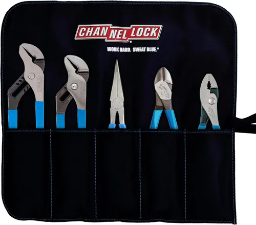 Miniatura 3 de Channellock TOOLROLL-3 Juego de alicates, 5 piezas en rollo práctico para herramientas.