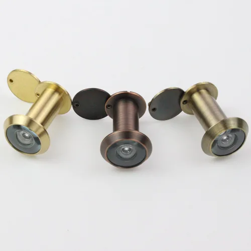 Miniatura 6 de Earl Diamond - Mirillas para puerta, mirilla de visor de puerta de latón macizo de 200 grados con cubierta de privacidad giratoria resistente