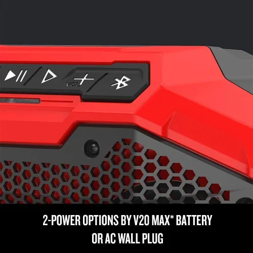 Miniatura 20 de CRAFTSMAN V20 Altavoz Bluetooth Portátil Inalámbrico, Solo Herramienta (CMCR001B), Rojo