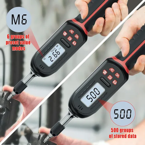 Miniatura 3 de VANPO Destornillador de torsión digital 2.66-53.1 in-lbs/0.3-6 Nm, juego de llave dinamométrica ajustable con indicador de notificación