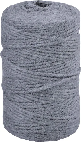 Miniatura 6 de JijAcraft Cuerda de yute de 328 pies, cuerda de cáñamo natural de 0.079 pulgadas de color para envolver regalos, 3 capas marrón para plantas Marrón